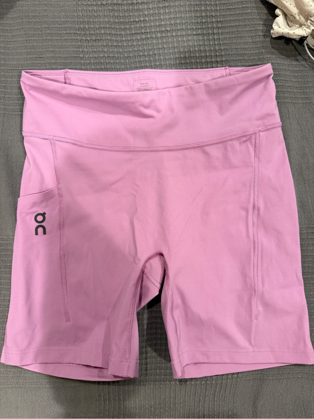 On Running Pink High-Waist Performance Bike Shorts